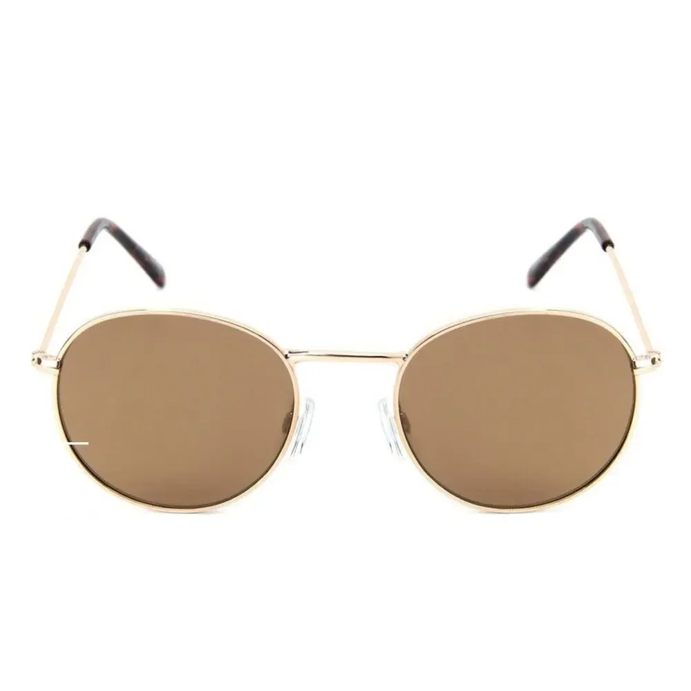NWT Lucky Brand Men's Unisex Colton Gold Tone Metal Frame Sunglasses